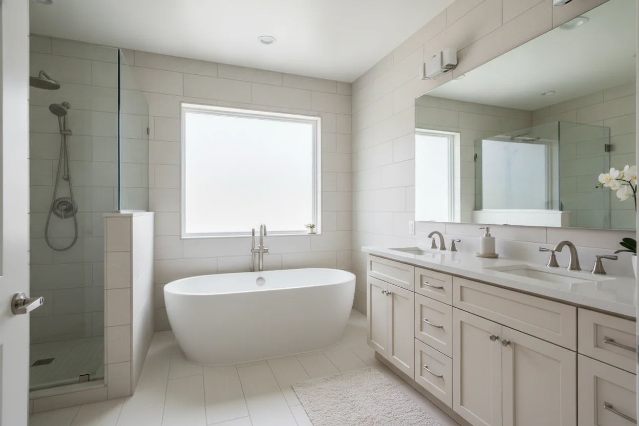 Walk-in shower renovation in Palo Alto, CA